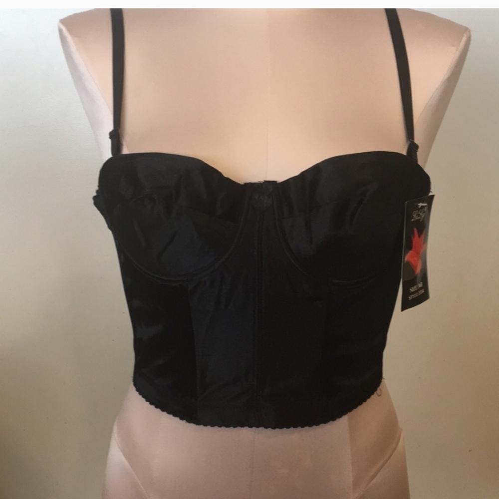 LiLy Corset Black Bra NEW Lightly padded Cups with under, Side & Front Support